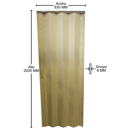 PUERTA PLEGABLE PVC 2030×830x6mm BEIGE (F6101B1)