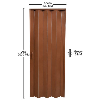 PUERTA PLEGABLE PVC 2030×830x6mm CHOCOLATE (F6101DB1)