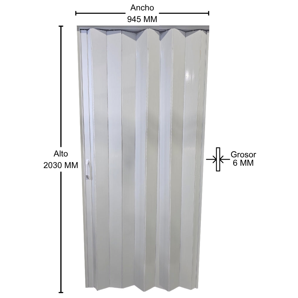 PUERTA PLEGABLE PVC 20330X945X6MM BLANCA (F6101W2)
