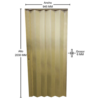 PUERTA PLEGABLE PVC 2030X945X6MM BEIGE (F6101B2)