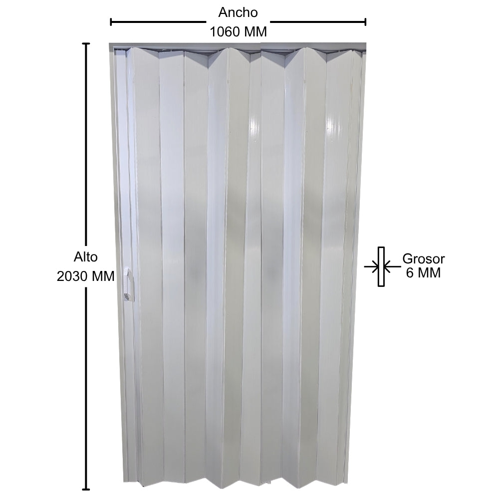 PUERTAS PLEGABLE PVC 2030X1060X6MM BLANCA (F6101W3)