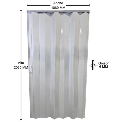 PUERTAS PLEGABLE PVC 2030X1060X6MM BLANCA (F6101W3)