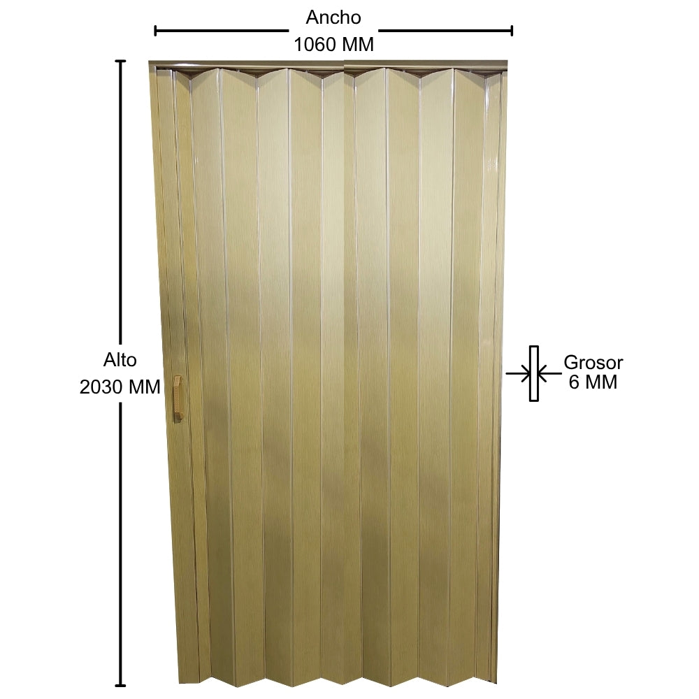 PUERTAS PLEGABLES PVC 2030X1060X6MM BEIGE (F6101B3)