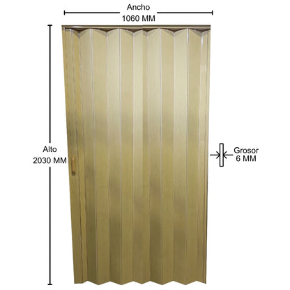 PUERTAS PLEGABLES PVC 2030X1060X6MM BEIGE (F6101B3)