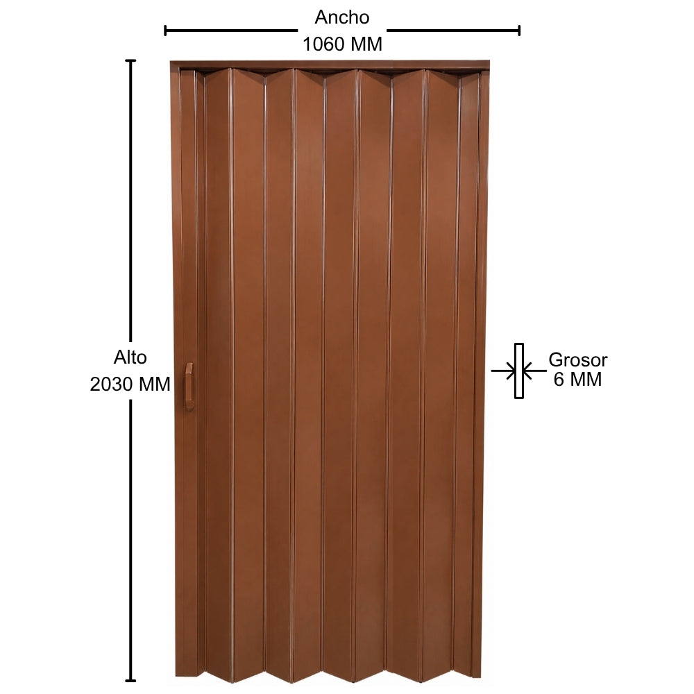 PUERTAS PLEGABLE PVC 2030X1060X6MM CHOCOLATE (F6101DB3)