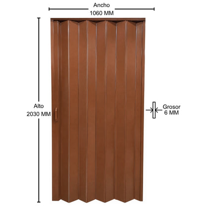 PUERTAS PLEGABLE PVC 2030X1060X6MM CHOCOLATE (F6101DB3)
