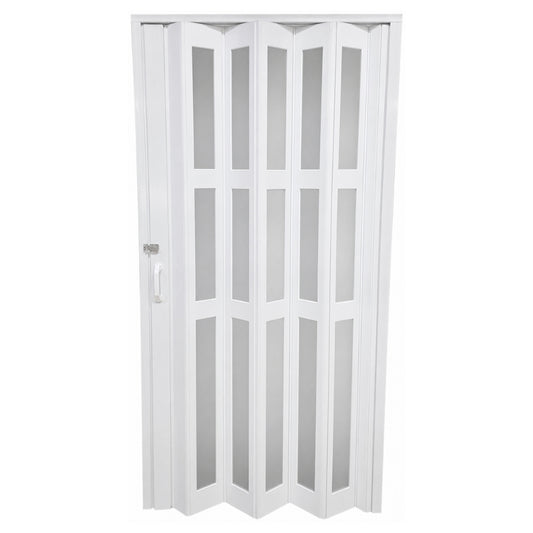PUERTA PLEGABLE PVC 2030X1060X12MM BLANCA FULL VIDRIO (F1219W3)