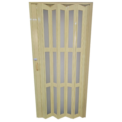 PUERTA PLEGABLE PVC 2030X1060X12MM BEIGE FULL VIDRIO (F1219B3)