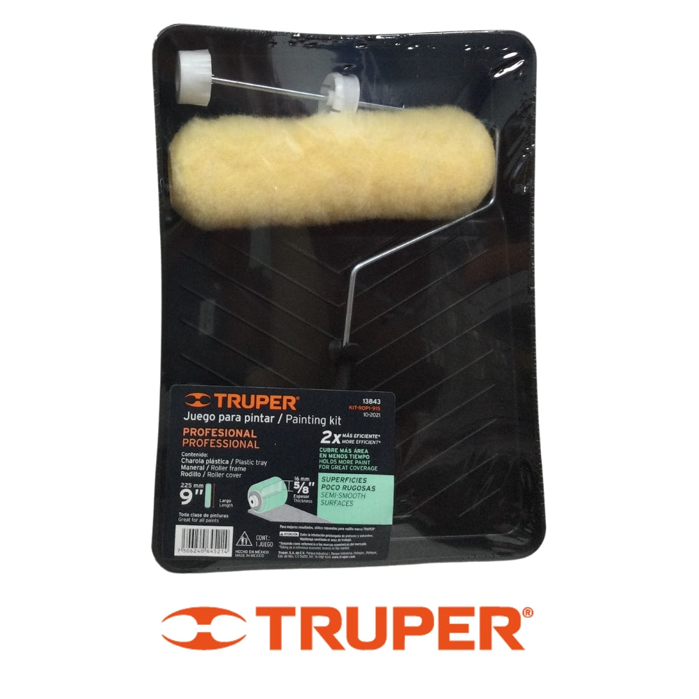 KIT DE PINTAR TRUPER 3 PCS (ESQUELETO, MOTA Y BANDEJA)