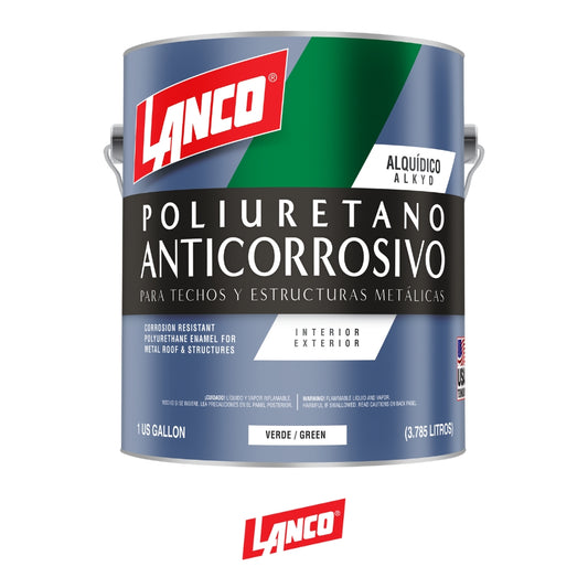 PINTURA ANTIICORROSIVO POLIURETANO VERDE GALON MM96-4 LANCO
