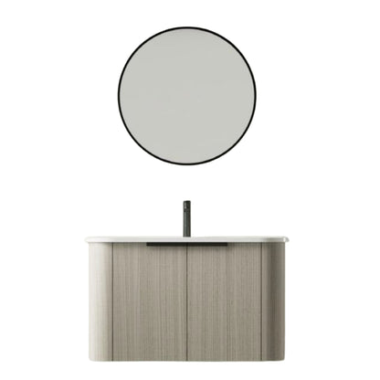 MUEBLE DE BAÑO DE PVC CON LAVAMANO Y GRIFERIA ESSENCE 80X46.5X50 CM INCLUYE ESPEJO 60X60 CM CAP117-80 GLG
