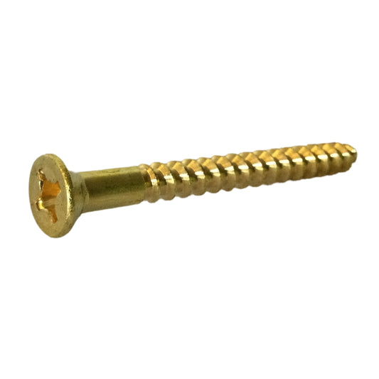 TORNILLO PARA MADERA CAB PLANA PHILLIPS LATON #10 x 2 PULGADAS