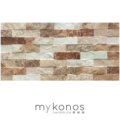 REVESTIMIENTO CERAMICO MYKONOS BEIGE MATE 25X50CM 1.63M2/CAJA