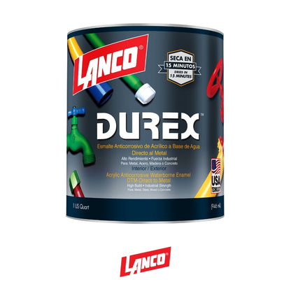 PINTURA DE ESMALTE ANTICORROSIVO DUREX NEGRO QTO DE717-5 LANCO