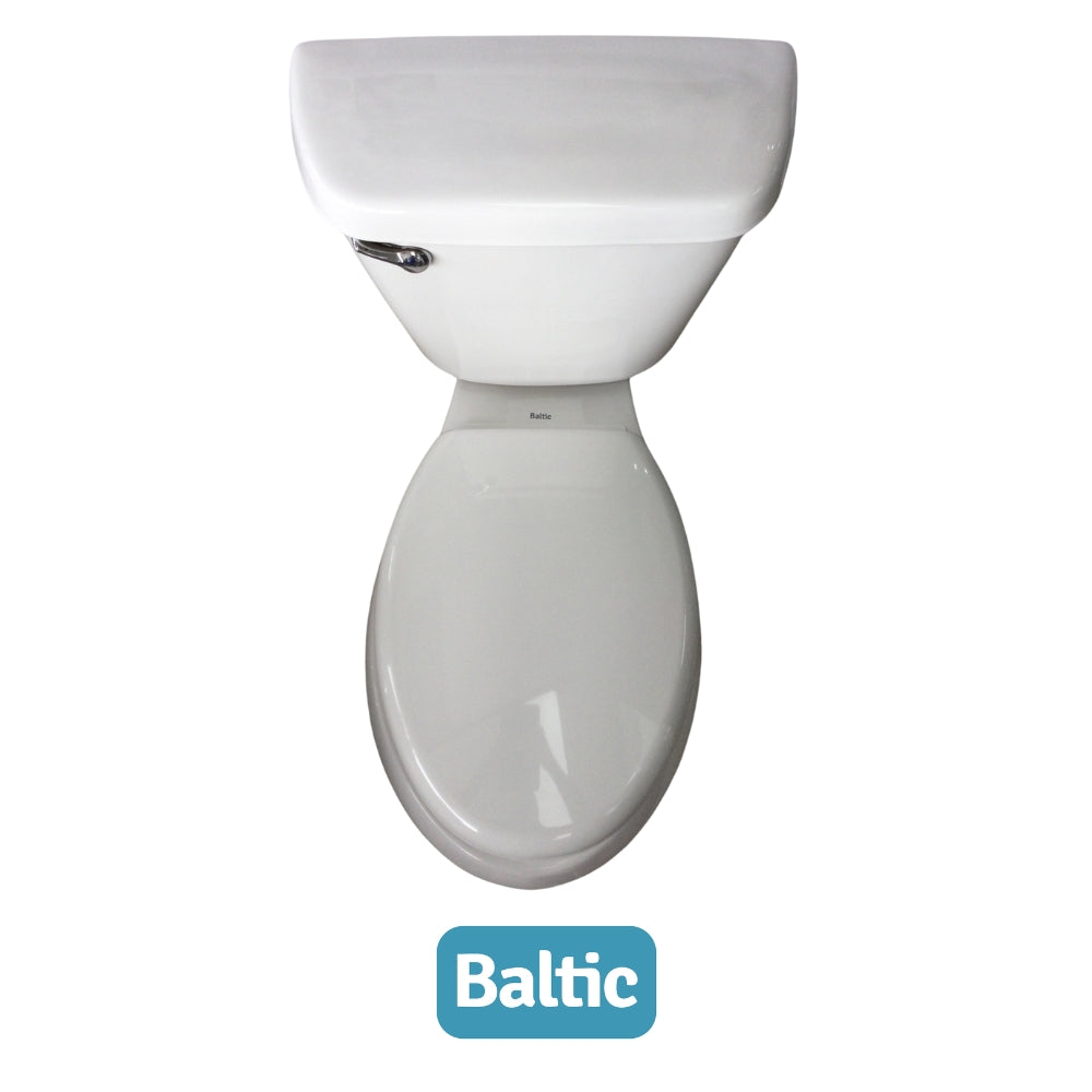 INODORO DOS PIEZAS ELONGADO COLOR BLANCO BALTIC SR-739A