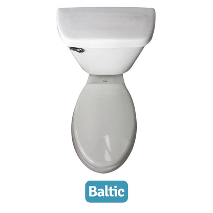 INODORO DOS PIEZAS ELONGADO COLOR BLANCO BALTIC SR-739A