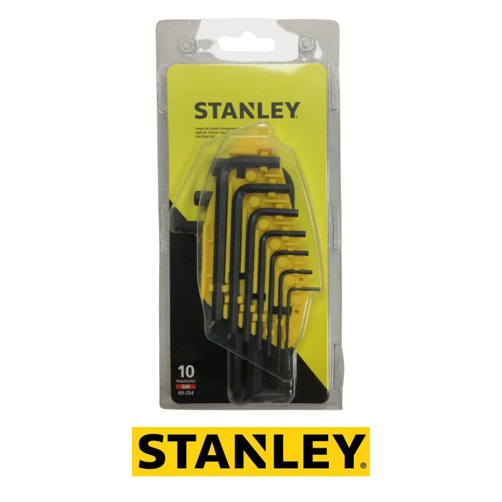 JUEGO DE LLAVES HEXAGONAL DE 10 PIEZAS (69-254) STANLEY