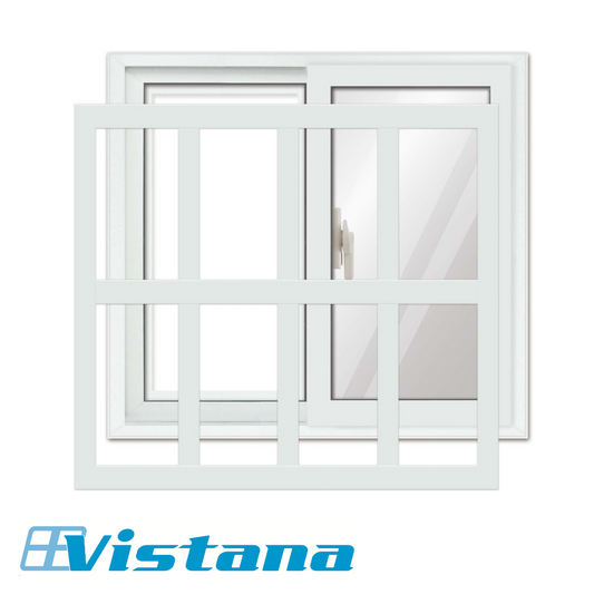 VENTANA DE UPVC CON VERJA 0.60m X 0.60m VISTANA