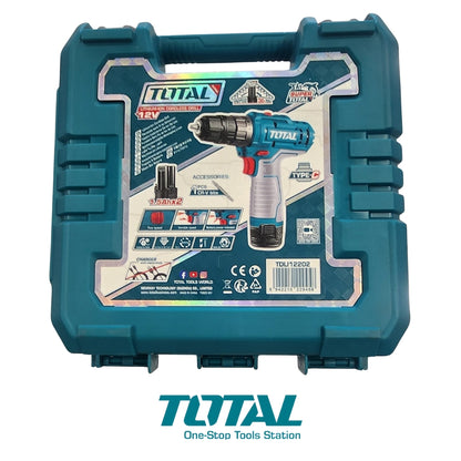 TALADRO INALÁMBRICO TOTAL 3/8 PULGADAS 12 V 20 NM LUZ LED (NO INCLUYE CARGADOR) TIDLI12202