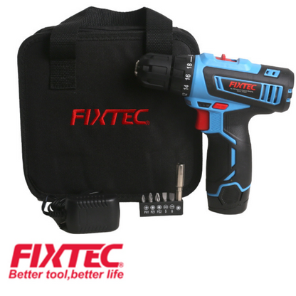TALADRO ROTACIONAL FIXTEC FCD12L03-110V 12V LITHIUM 2 VELOCIDADES