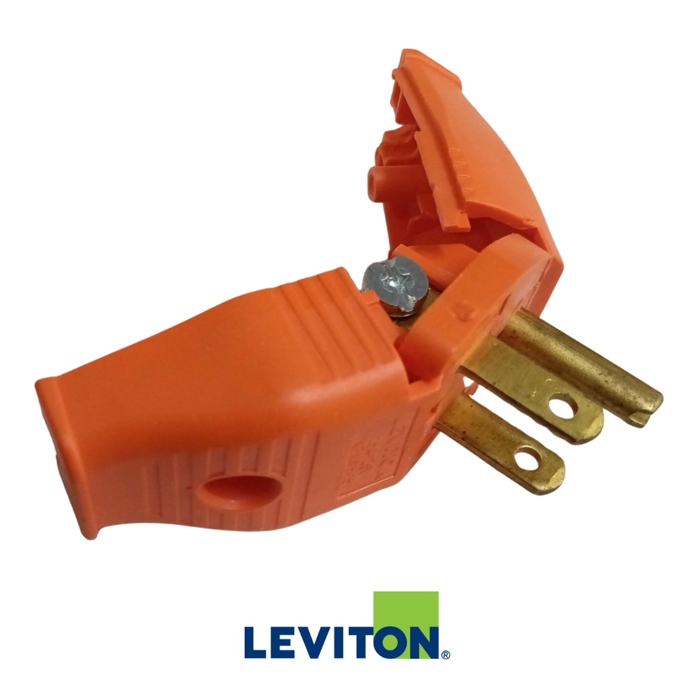 CONECTOR ELECTRICO MACHO 15A/125V-NARANJA NEMA 5-15P (3407384)