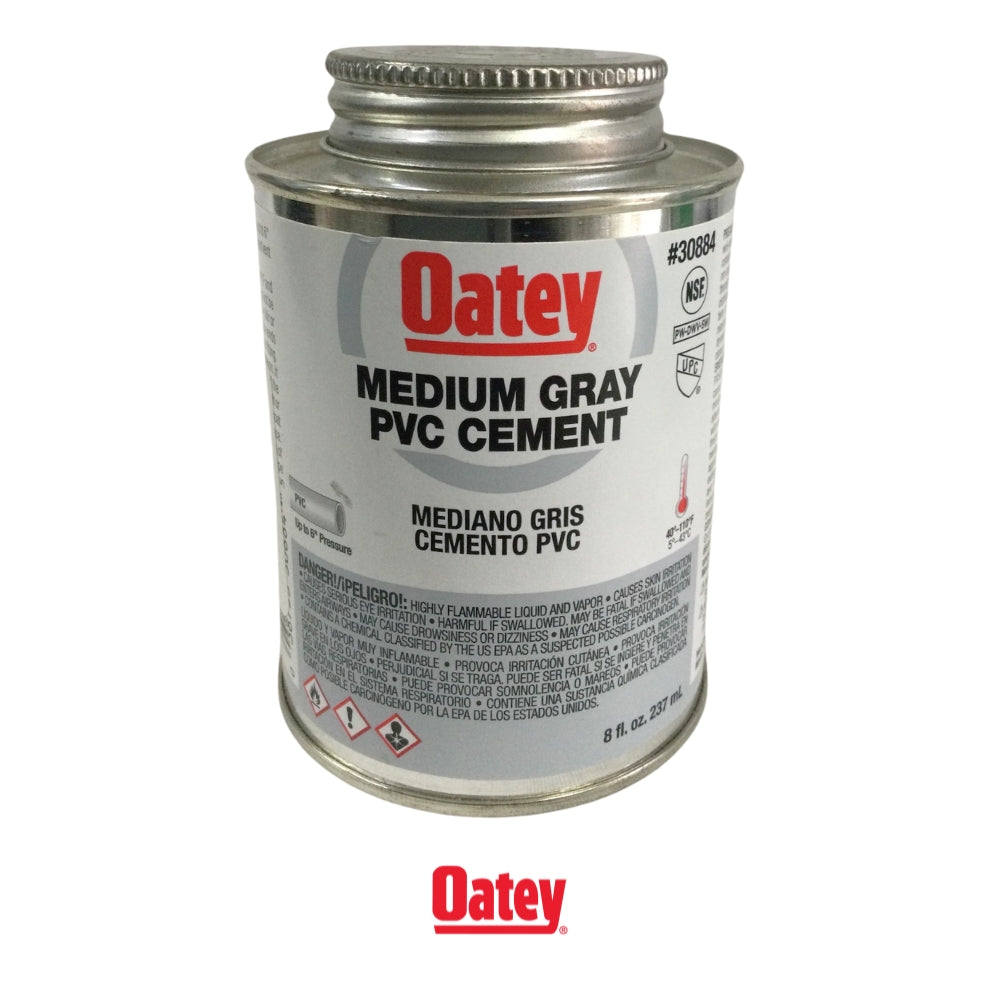 PEGAMENTO PARA PVC GRIS 1/2 PINTA (8 OZ) OATEY