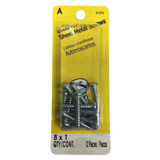TORNILLO PARA LAMINA COMBO PAN HEAD ZINCADO #8 x 1 PULGADAS