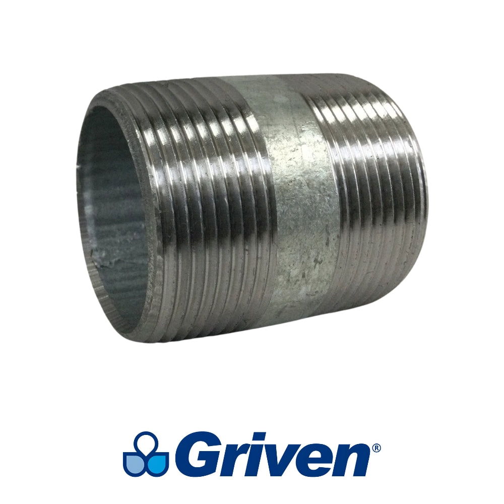 NIPLE GALVANIZADO 1-1/2 PULGADAS X 2 PULGADAS GRIVEN GV-H-1-1-2-2