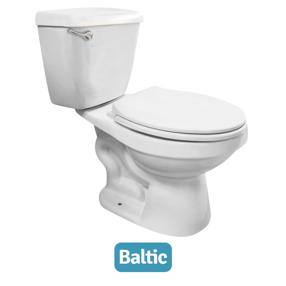 INODORO DOS PIEZAS REDONDO COLOR BLANCO BALTIC SR 139A