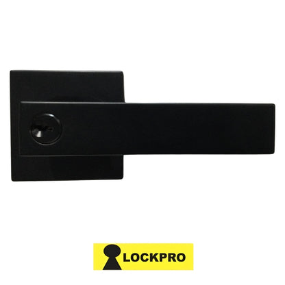 CERRADURA DE MANIJA DE ENTRADA NEGRO MATE 9807 LOCKPRO