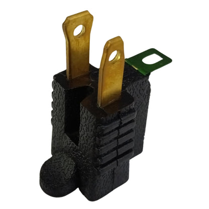 ADAPTADOR ELECTRICO POLARIZADO NEGRO DE 3 A 2
