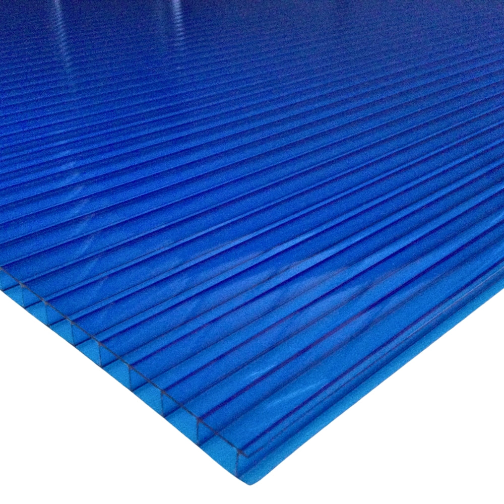 LAMINA DE POLICARBONATO ALVEOLAR 4 PIES X 12 PIES X 10MM AZUL OR