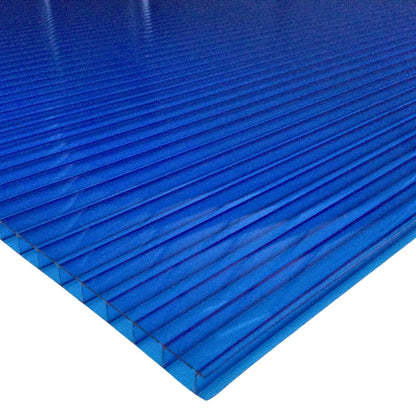 LAMINA DE POLICARBONATO ALVEOLAR 4 PIES X 12 PIES X 10MM AZUL OR