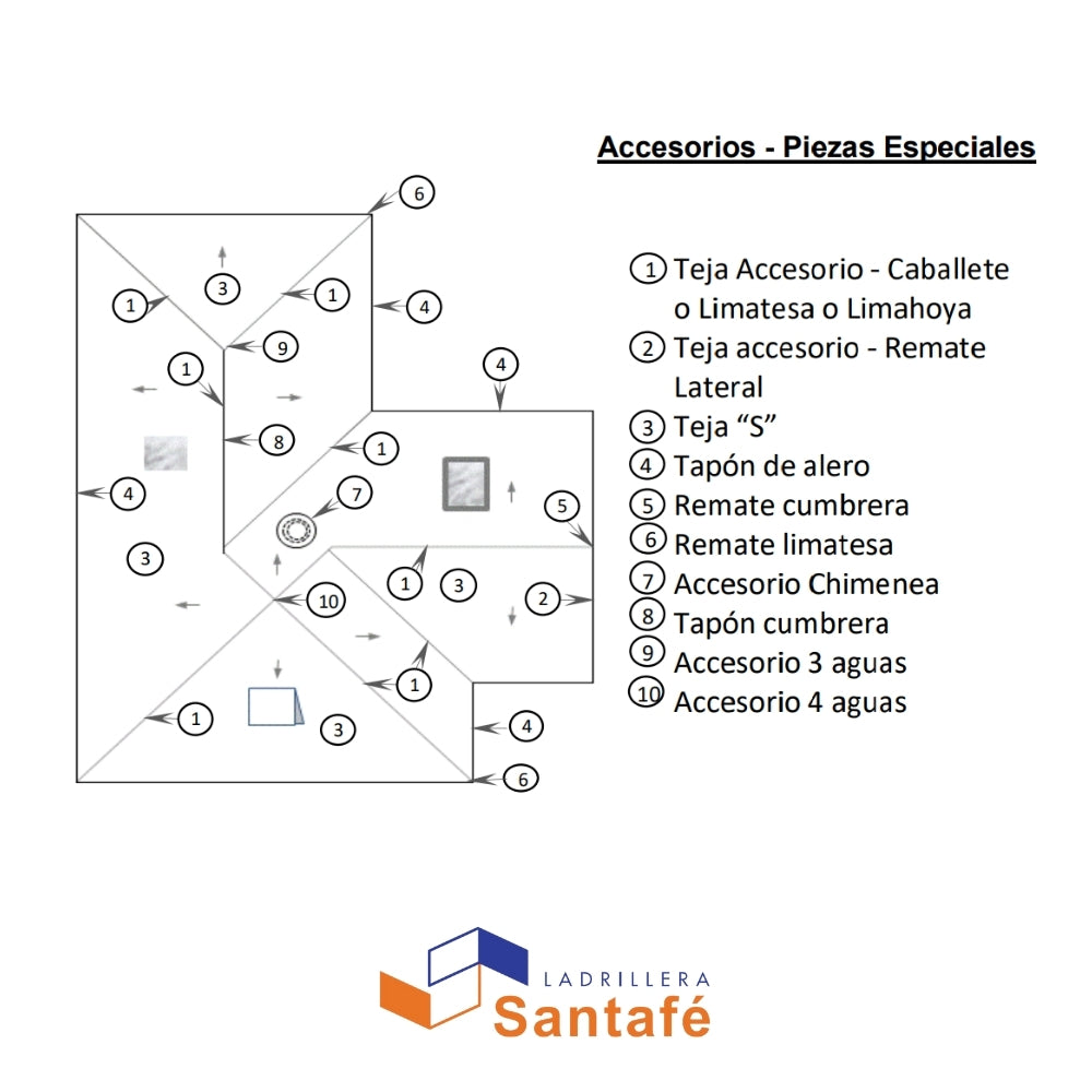ANGULAR CUATRO AGUAS ENGOBADO COCOA SANTAFE 00000037