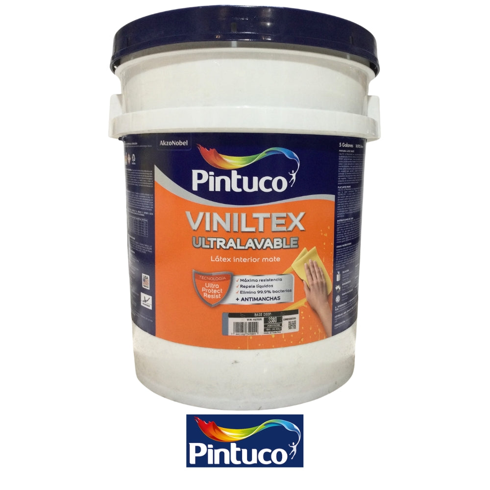 PINTURA VINILTEX ULTRALAVABLE MATE BASE DEEP  5GL (18.925L) PINTUCO