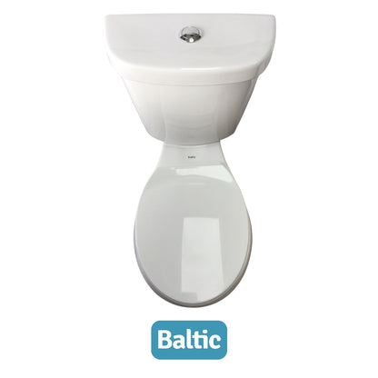 INODORO DOS PIEZAS REDONDO COLOR BLANCO BALTIC AQUARIUS SR-133A