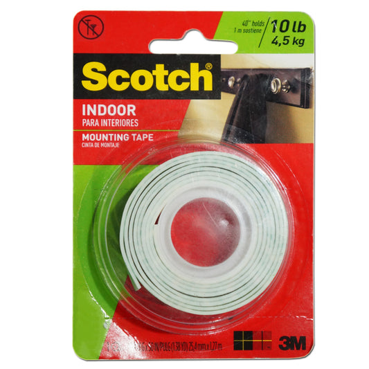 TAPE DOBLE CONTACTO BLANCO 1 PULGADA X 1.27M 3M