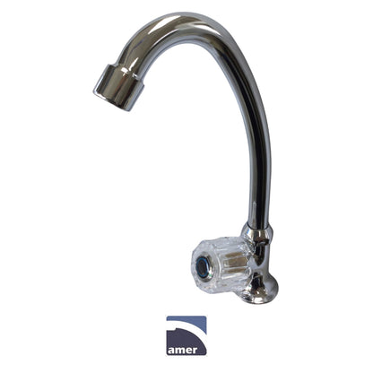 LLAVE PARA FREGADOR SENCILLA TIPO CUELLO DE GANSO AMER