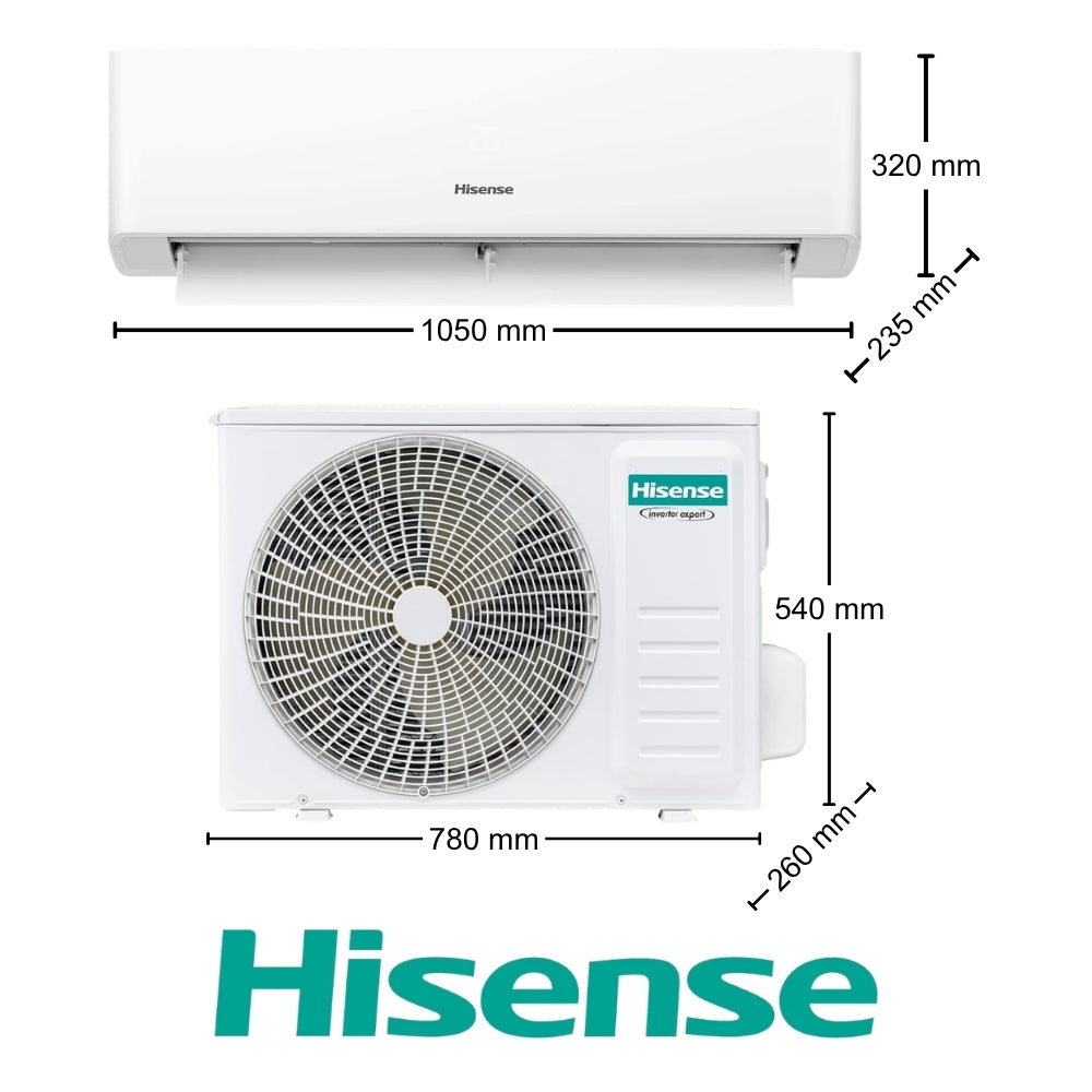 AIRE ACONDICIONADO HISENSE, 12KBTU, SEER 17. INVERTER, BLANCO (AT122KA)