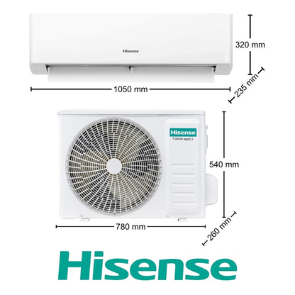 AIRE ACONDICIONADO HISENSE, 18KBTU, SEER 17. INVERTER, BLANCO (AT182DK)