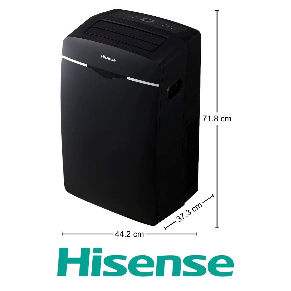 AIRE ACONDICIONADO PORTÁTIL HISENSE, 14K BTU, ON/OFF, WIFI R32 NEGRO (AP-14CW1RNXS20)