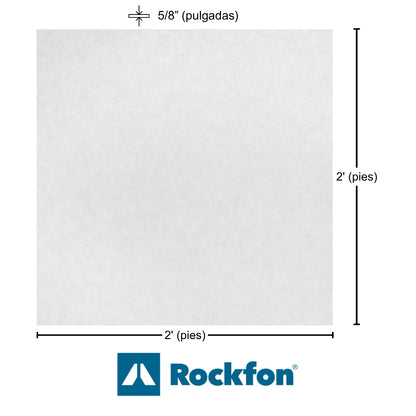 CIELO RASO ORIGIN 70 LANA DE ROCA 2 X 2 PIES X 5/8 IN 14 UNIDADES/CAJA NRC 0.70 #51300 ROCKFON