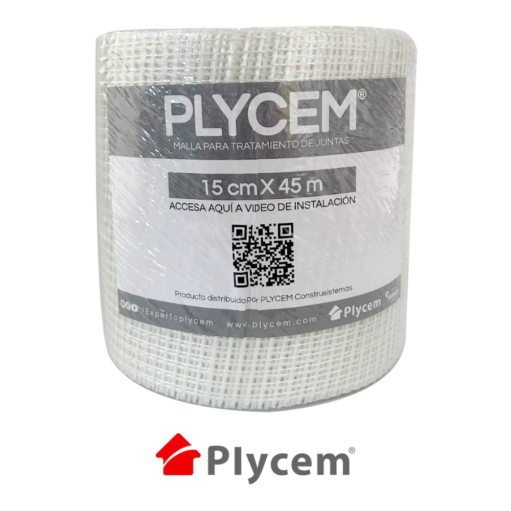 PLYCEM MALLA PARA JUNTA RIGIDA BLANCA 15 CM X 45 MTS 982042