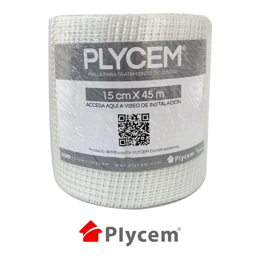 PLYCEM MALLA PARA JUNTA RIGIDA BLANCA 15 CM X 45 MTS 982042
