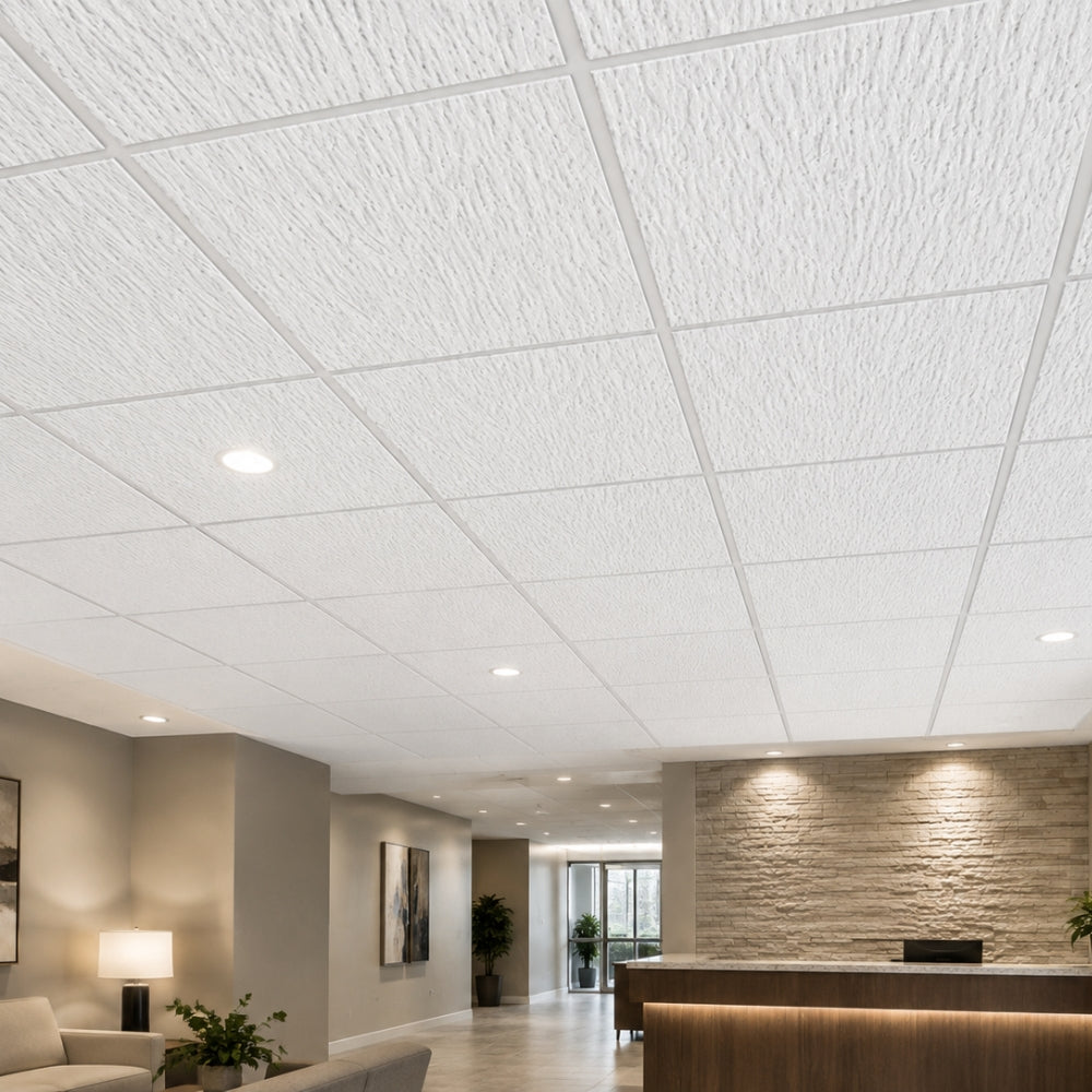 CIELO RASO DE FOAM  610mm x 1220mm x 15mm CORTEZA (2X4X5/8 PULGADAS )