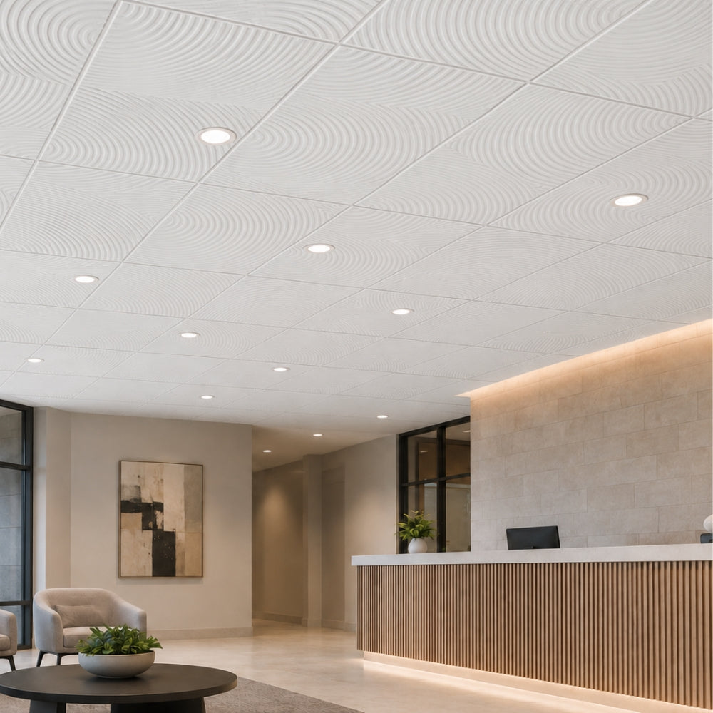 CIELO RASO DE FOAM  610mm x 1220mm x 15mm ONDA (2X4X5/8 PULGADAS )