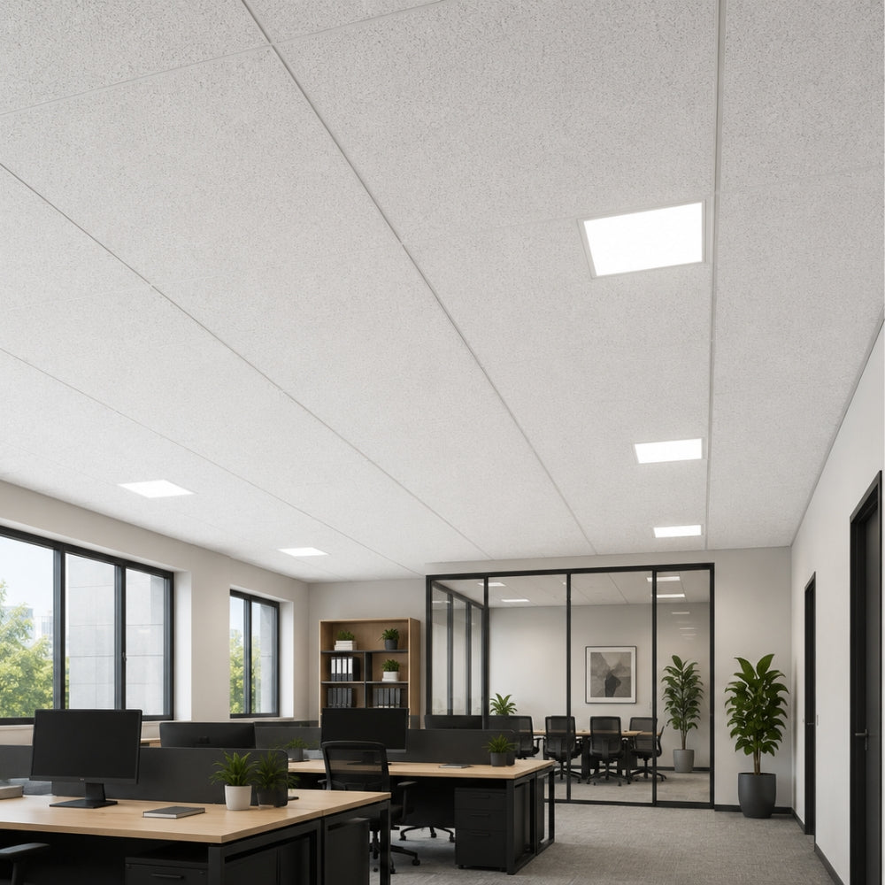 CIELO RASO DE YESO 610mm x 1220mm DE 7mm NUBBY  SKYLINE (2X4X7mm)