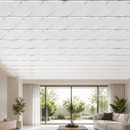 CIELO RASO DE PVC ROMBO PLATA CON DIVISION 7mm X 20cm X 5.9m (1.18m2) SKYLINE