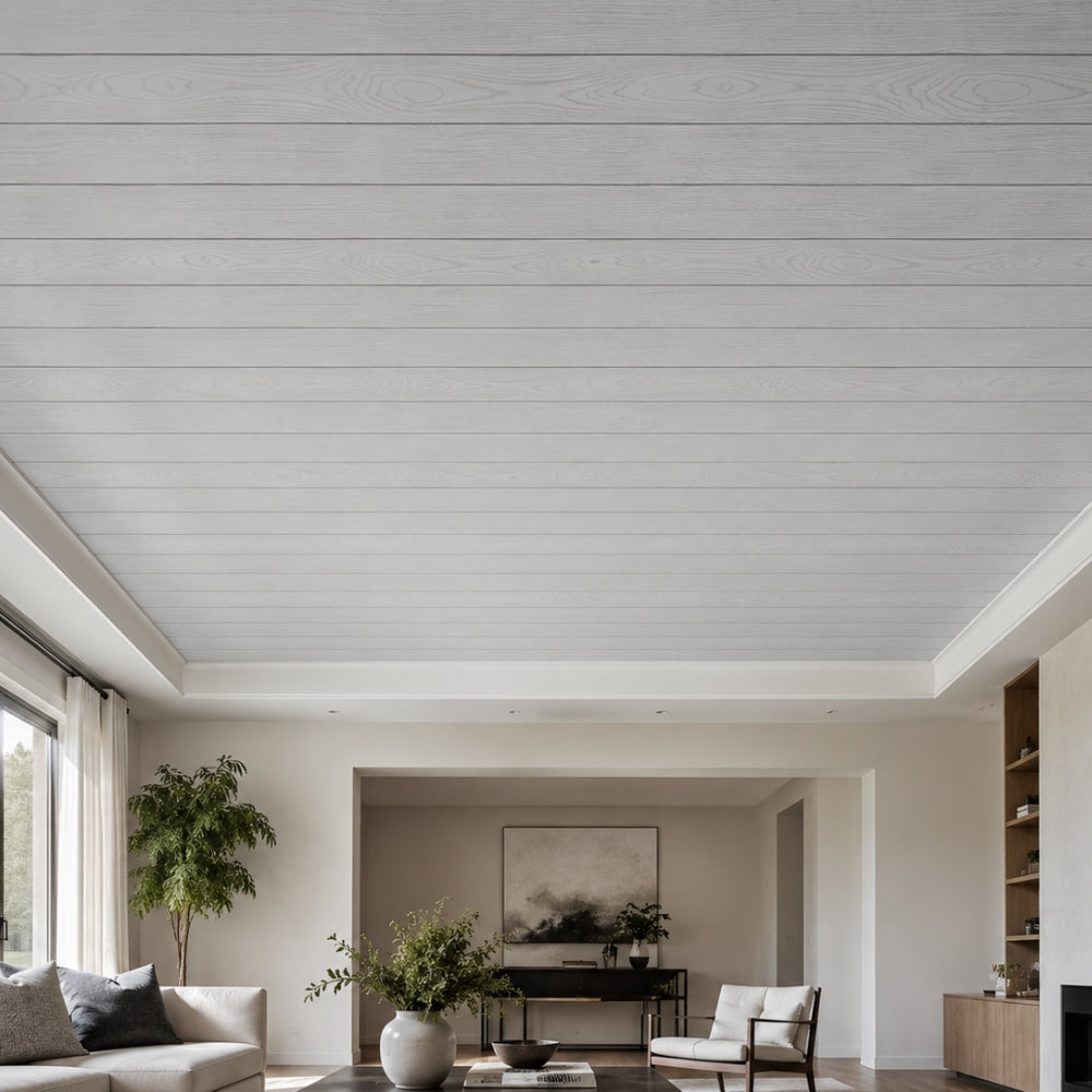 CIELO RASO DE PVC VETEADA GRIS CON DIVISION 7mm X 20cm X 5.9m (1.18m2) SKYLINE