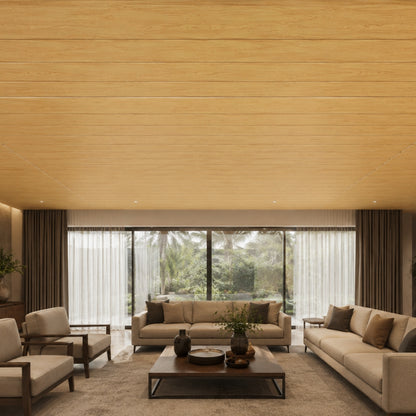 CIELO RASO DE PVC CAOBA ORO CON DIVISION 7mm X 20cm X 5.9m (1.18m2) SKYLINE
